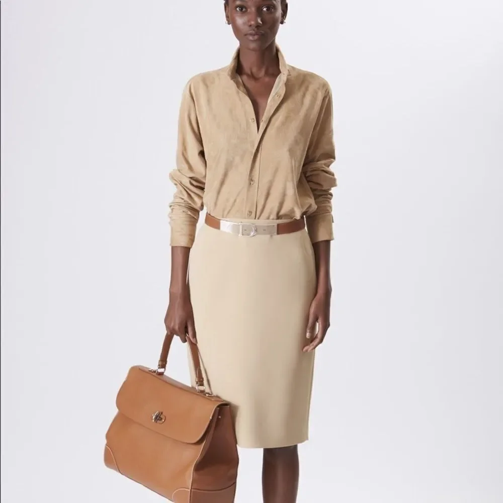 Ralph Lauren Collection Hudson Wool Pencil Skirt